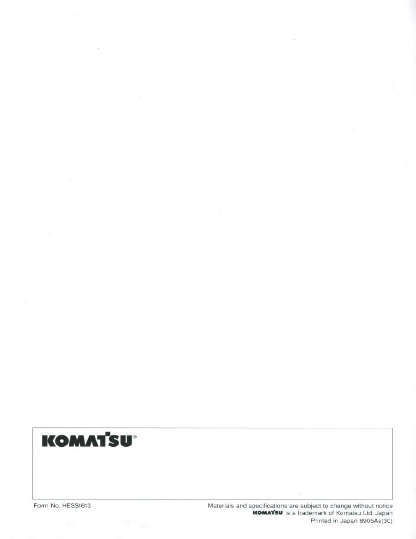 Sample 8 of Technical Document D155AX-5 Crawler Bulldozer Technical Manual [PDF]