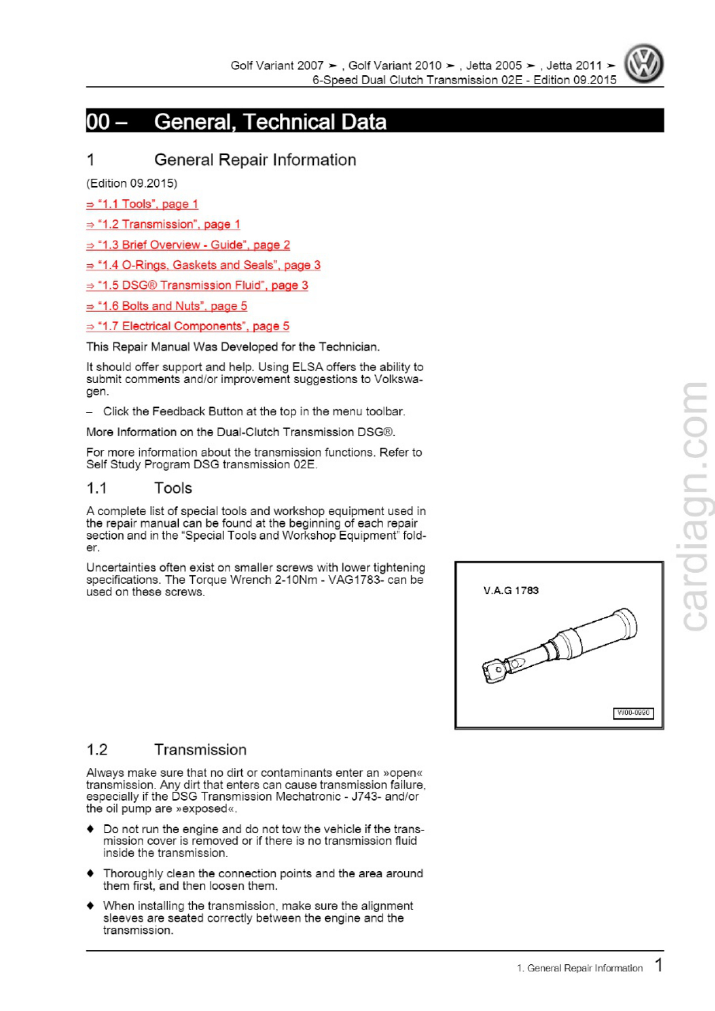 Sample 2 of Technical Document D3E80020F58 Marine / Vehicle Transmission Workshop Service Manual [PDF]