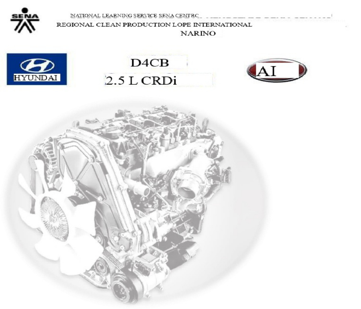 Sample 3 of Technical Document D4CB Heavy Duty Diesel Engine Workshop Service Manual [PDF]