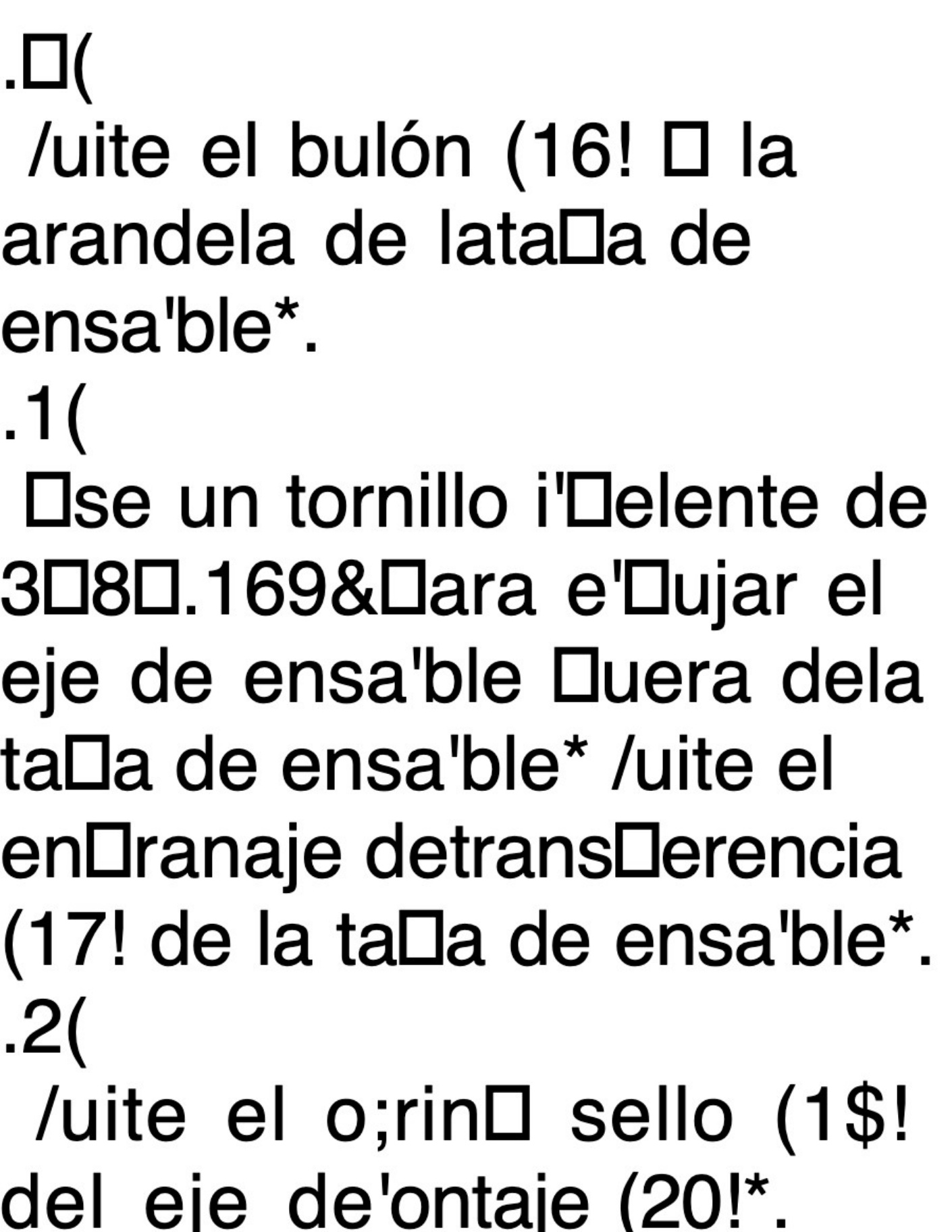 Sample 3 of Technical Document Desarme y armado del convertid Technical Manual [PDF]