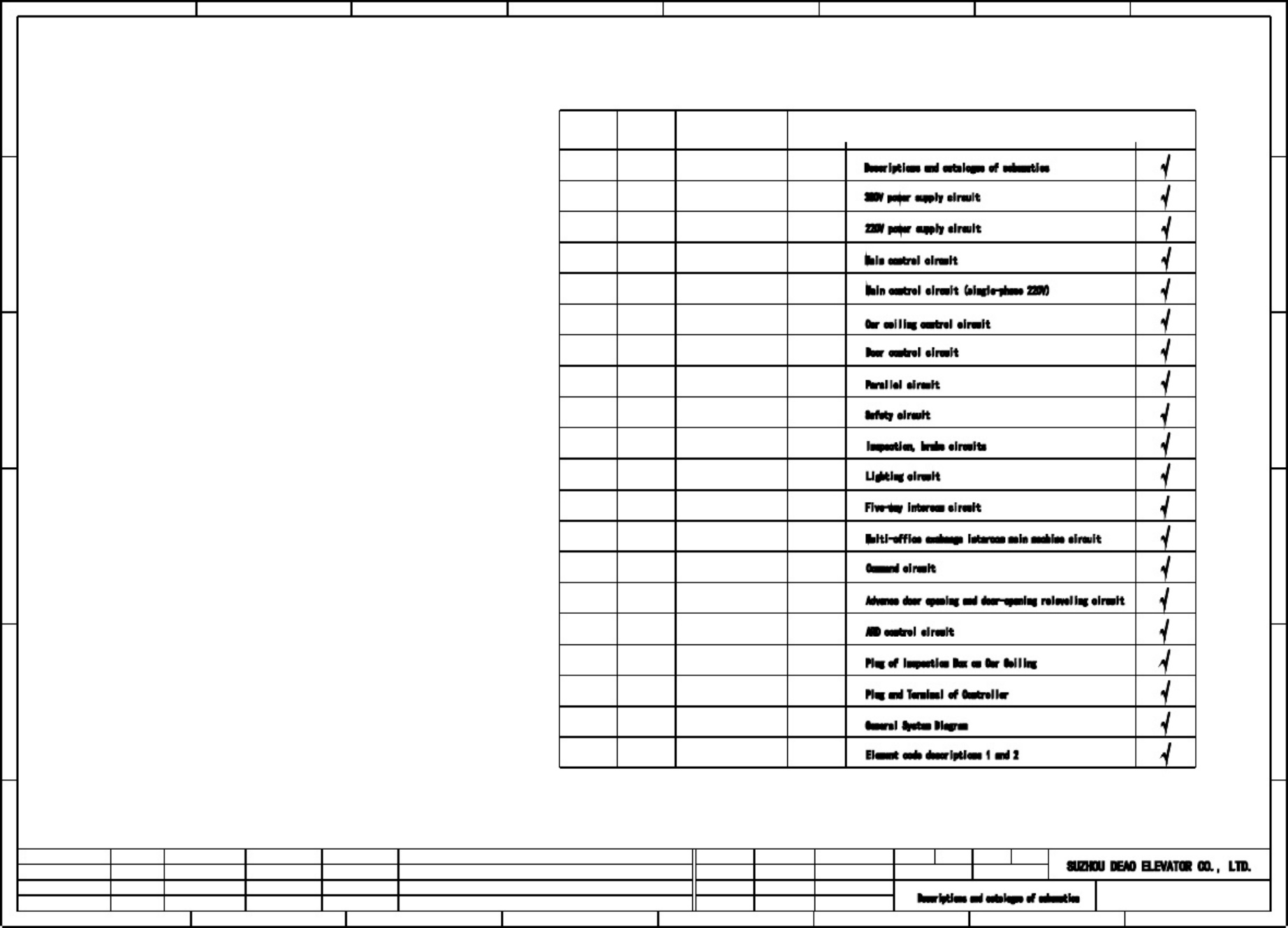 Sample 2 of Technical Document DVF3000 Elevator Wiring Schematics Complete Electrical Wiring Schematic & System Diagram [PDF]