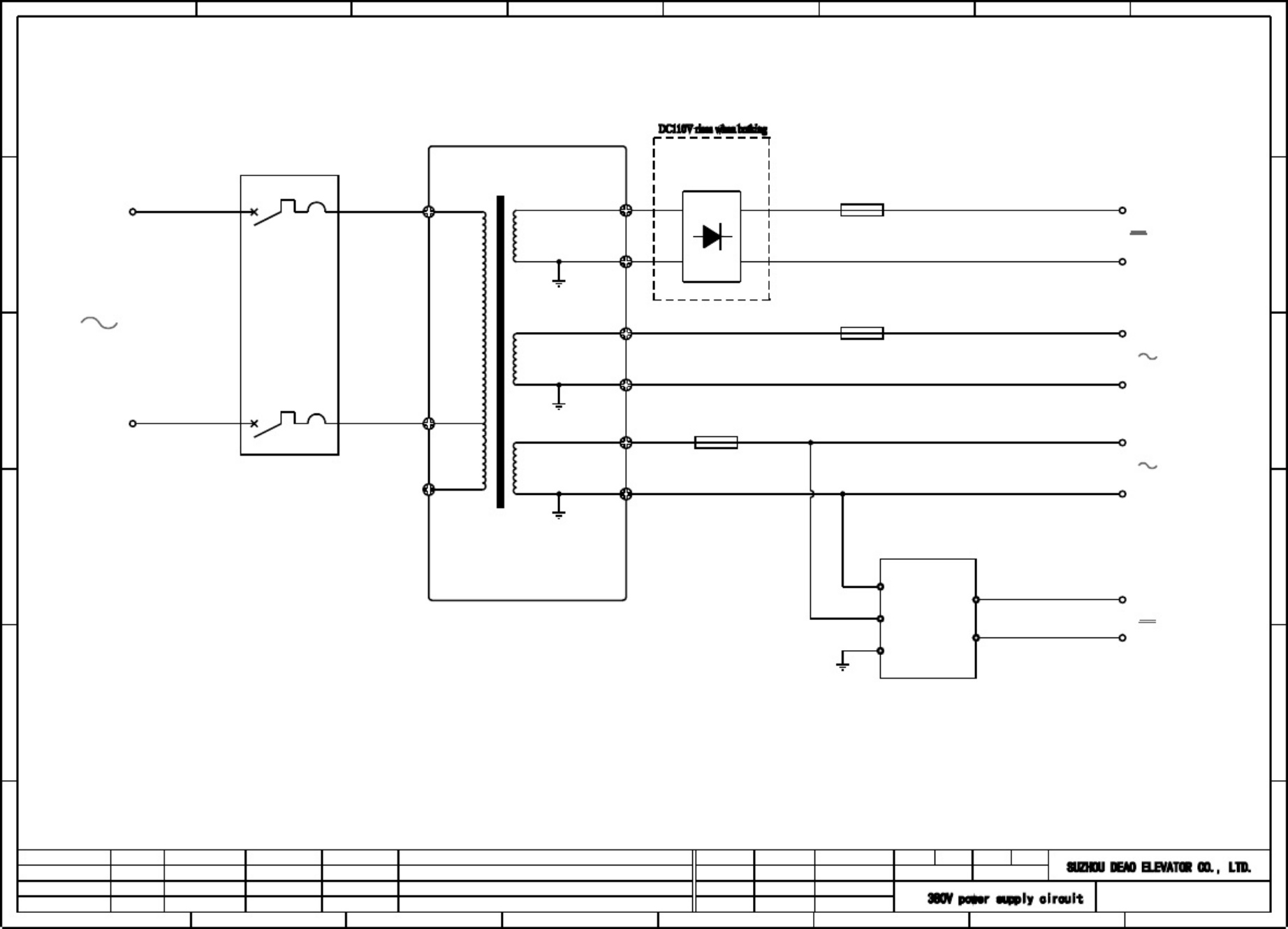 Sample 3 of Technical Document DVF3000 Elevator Wiring Schematics Complete Electrical Wiring Schematic & System Diagram [PDF]