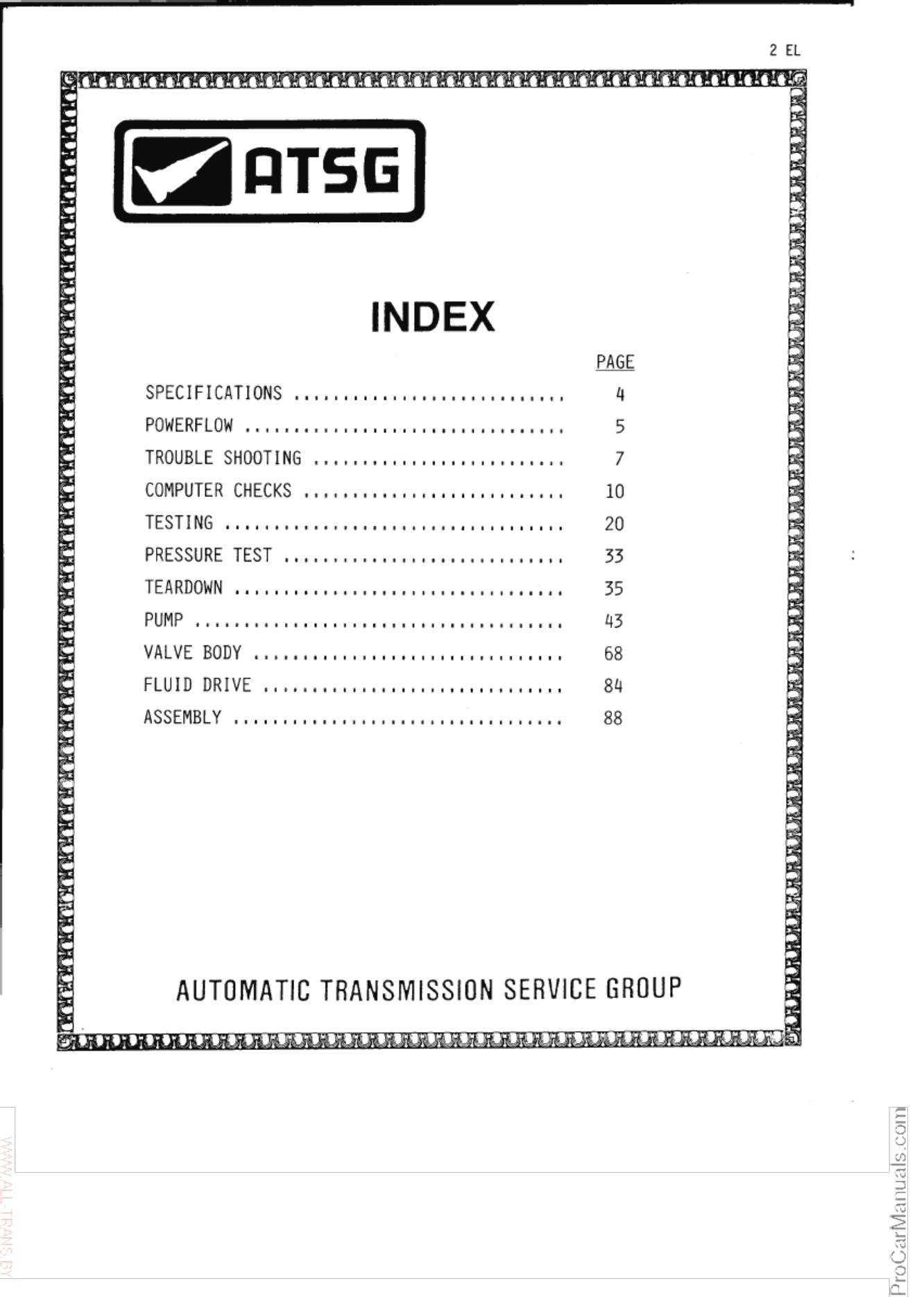 Technical Document EL Transmission Workshop Service Manual [PDF] cover