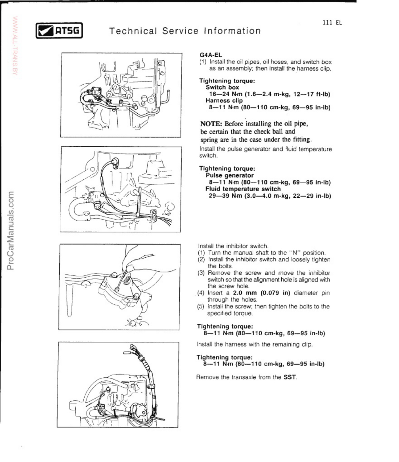 Sample 8 of Technical Document EL Transmission Workshop Service Manual [PDF]