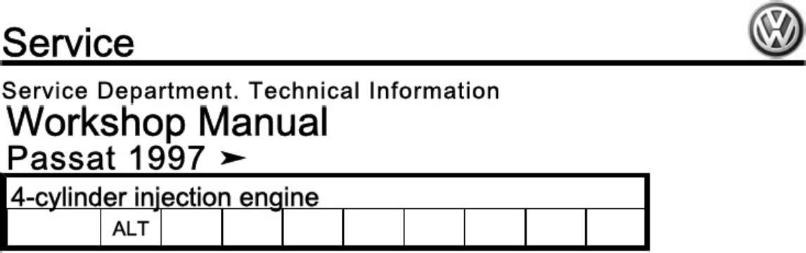 Technical Document Engine Alt Workshop Service Manual [PDF] cover