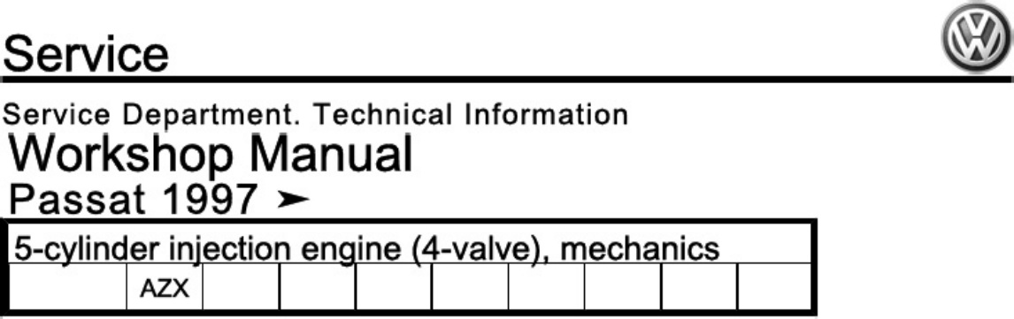 Technical Document Engine Azx Workshop Service Manual [PDF] cover
