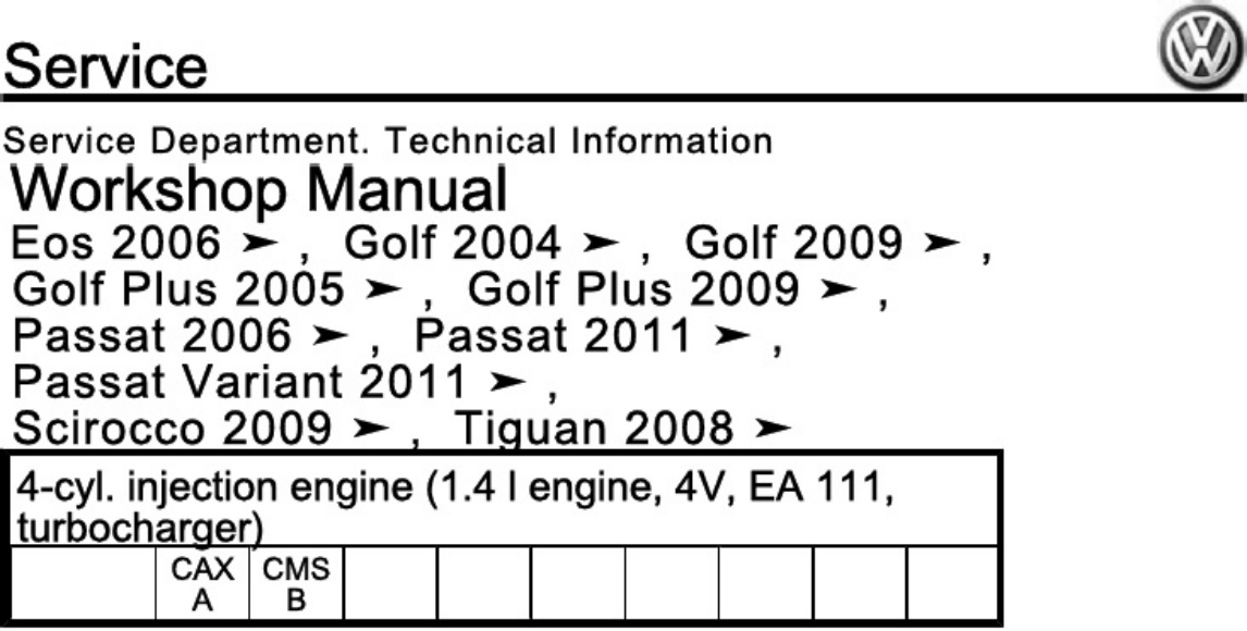 Technical Document Engine Caxa CMSB Workshop Service Manual [PDF] cover