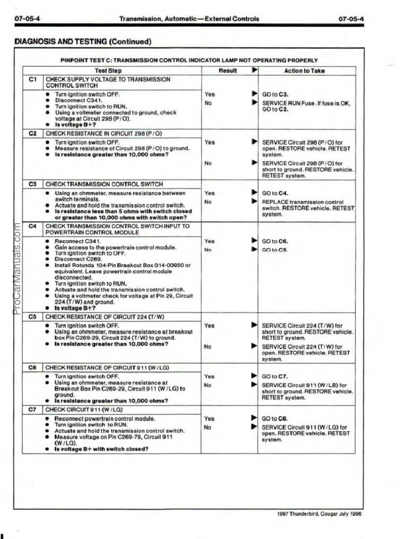 Sample 8 of Technical Document Ford 4R70W Automatic Transmission Workshop Service Manual [PDF]