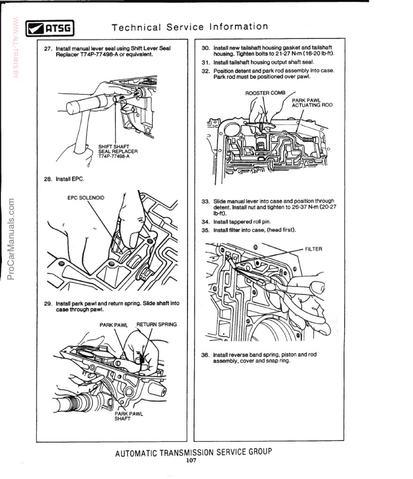 Sample 8 of Technical Document Ford AOD E Transmission Workshop Service Manual [PDF]