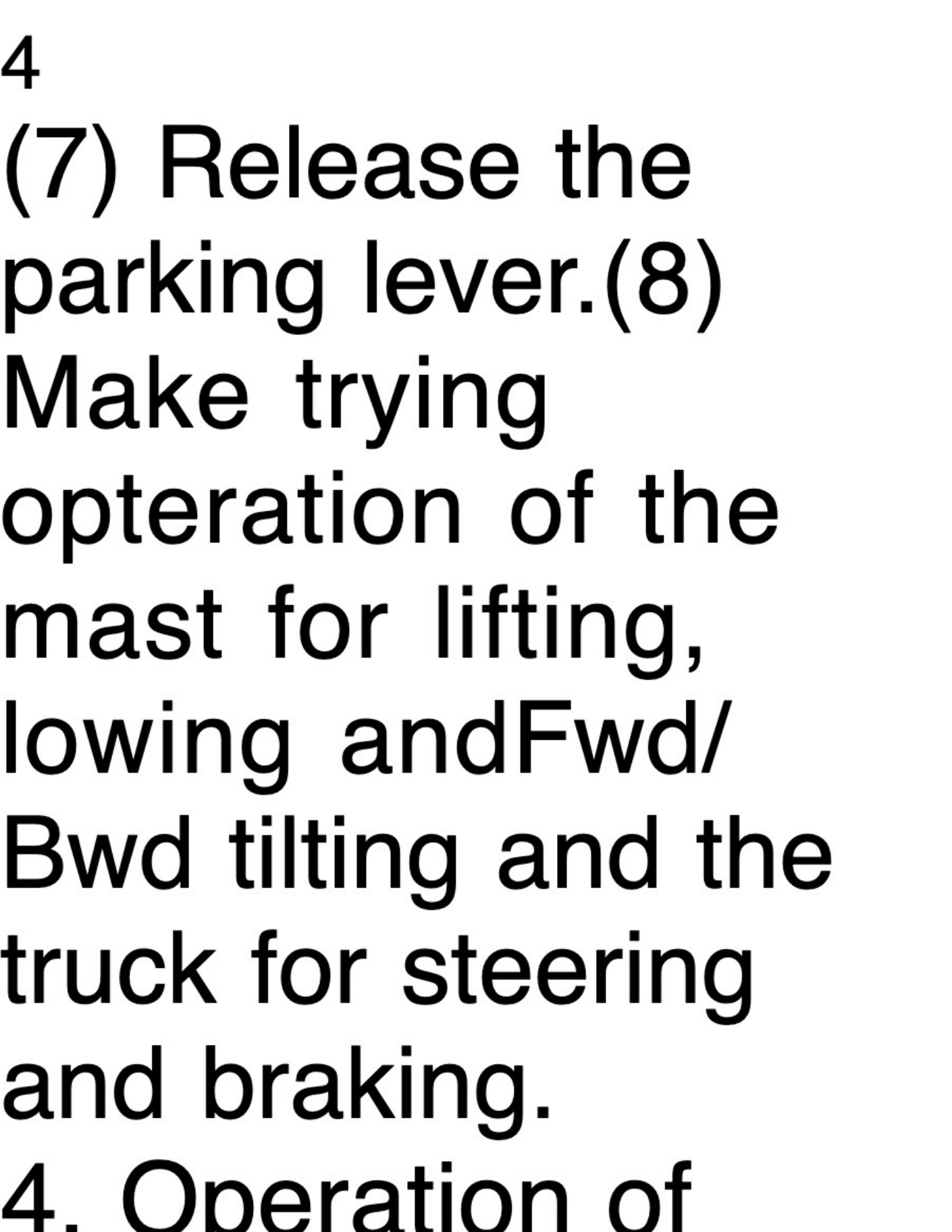 Sample 2 of Technical Document Forklift Truck Operation Operation & Maintenance Manual (OMM) [PDF]