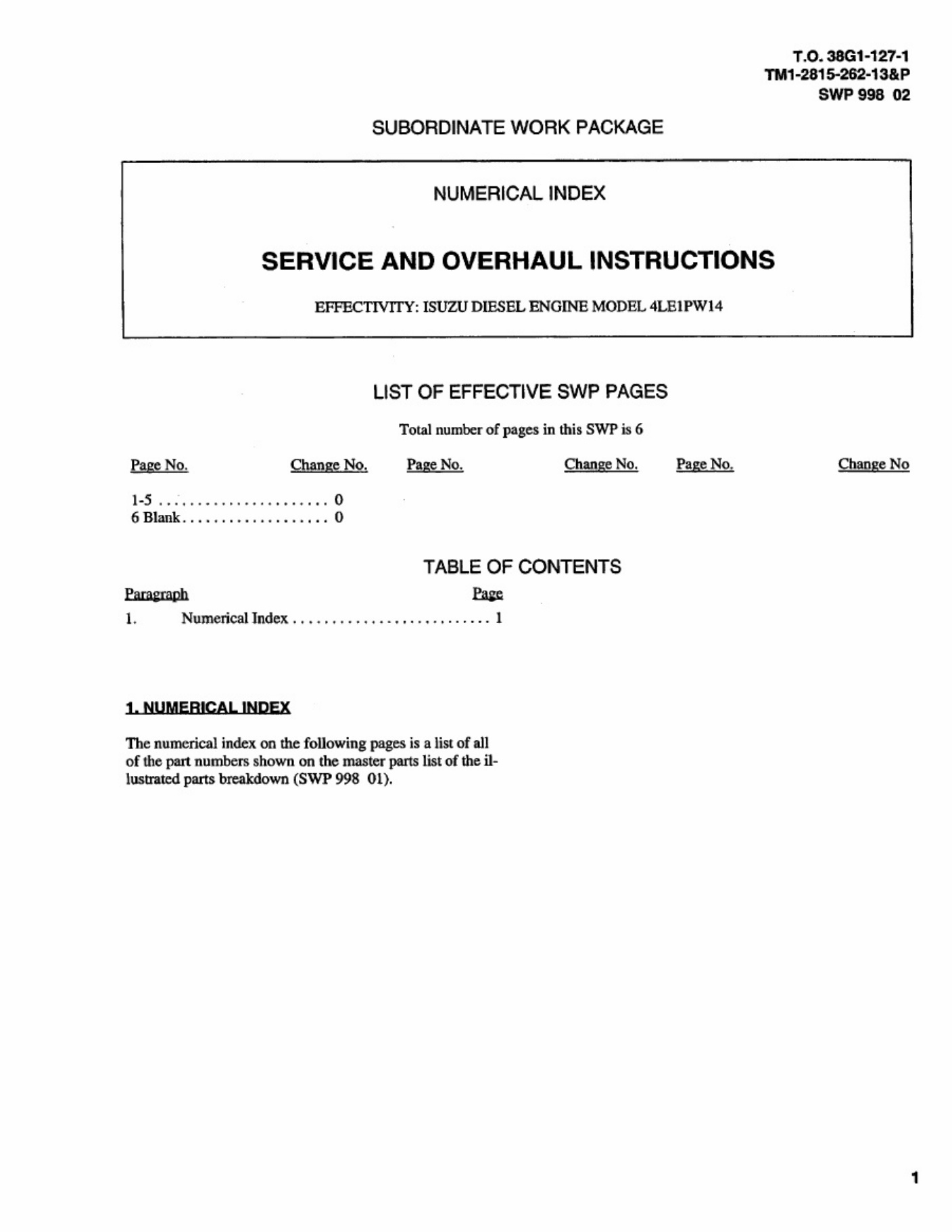Sample 8 of Technical Document Gang Engine 13 P Technical Manual [PDF]
