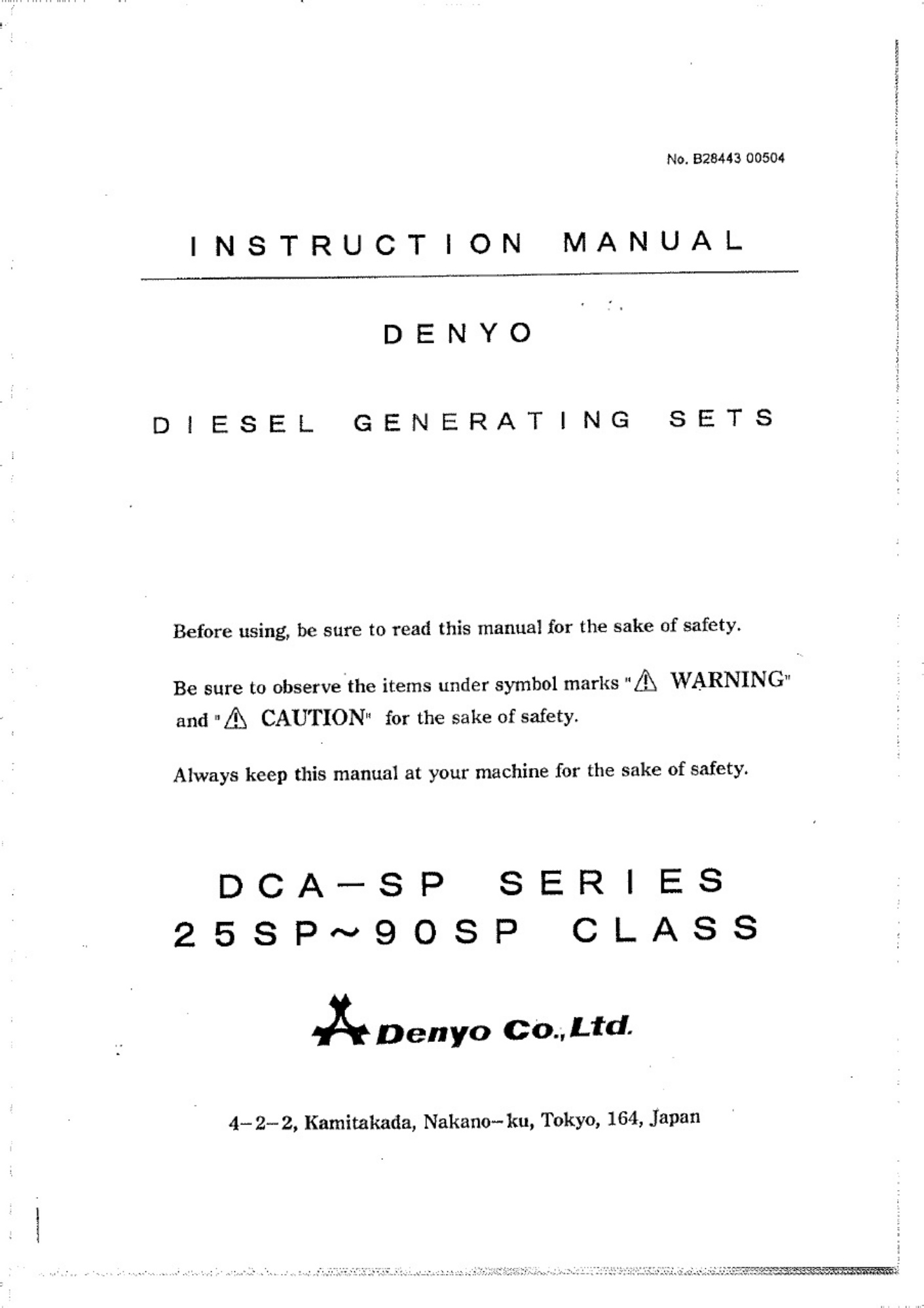 Technical Document Generators Lighting Generators 3PH Operation & Maintenance Manual (OMM) [PDF] cover