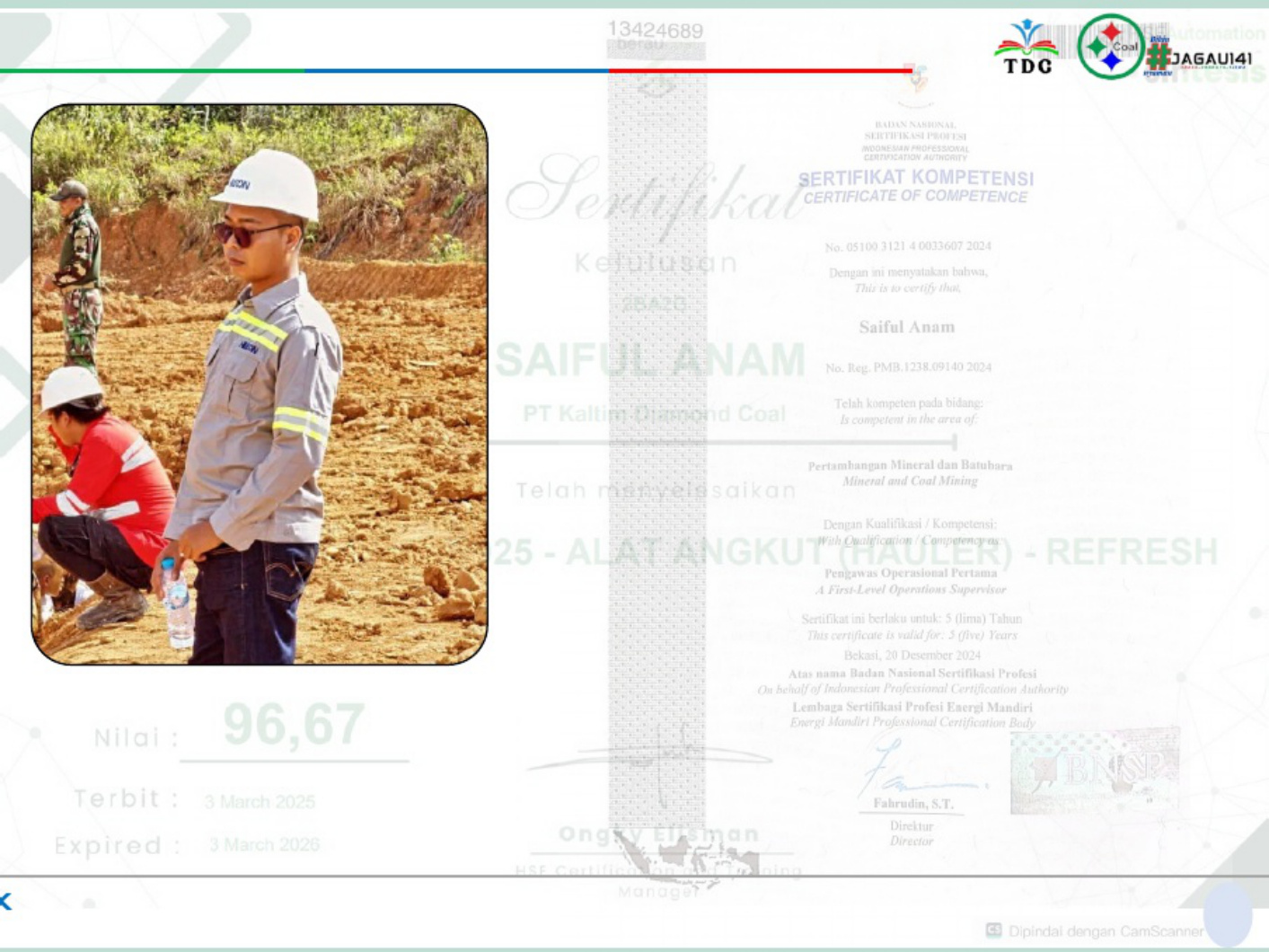 Sample 3 of Technical Document Kaltim Diamond Coal Training O Technical Manual [PDF]