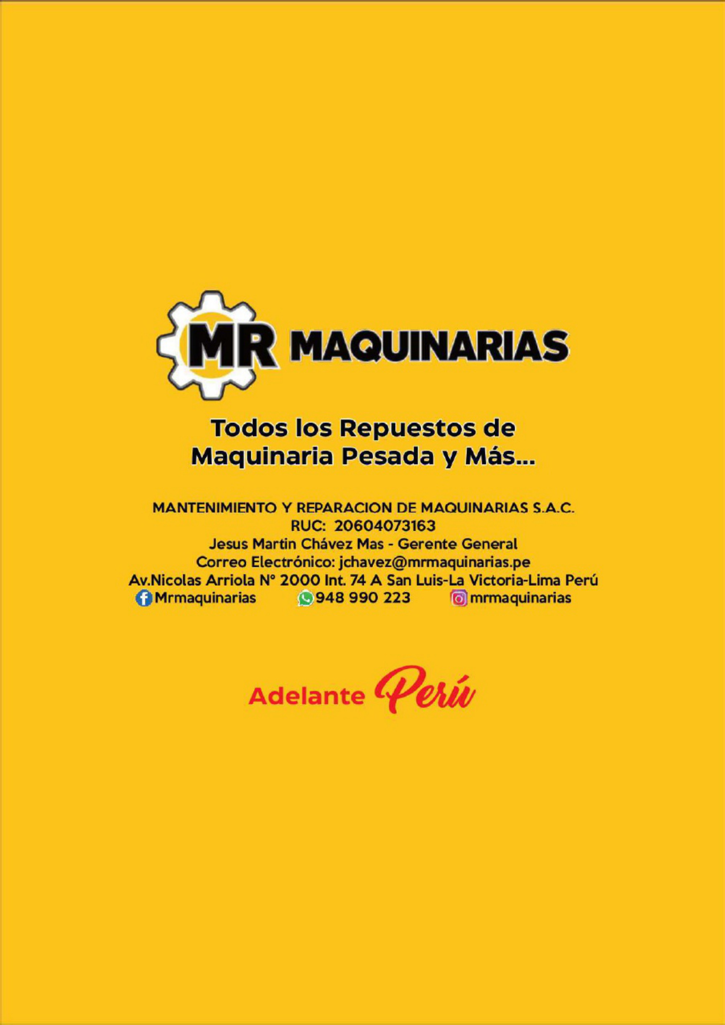 Sample 8 of Technical Document MR Maquinarias Brochure Technical Manual [PDF]