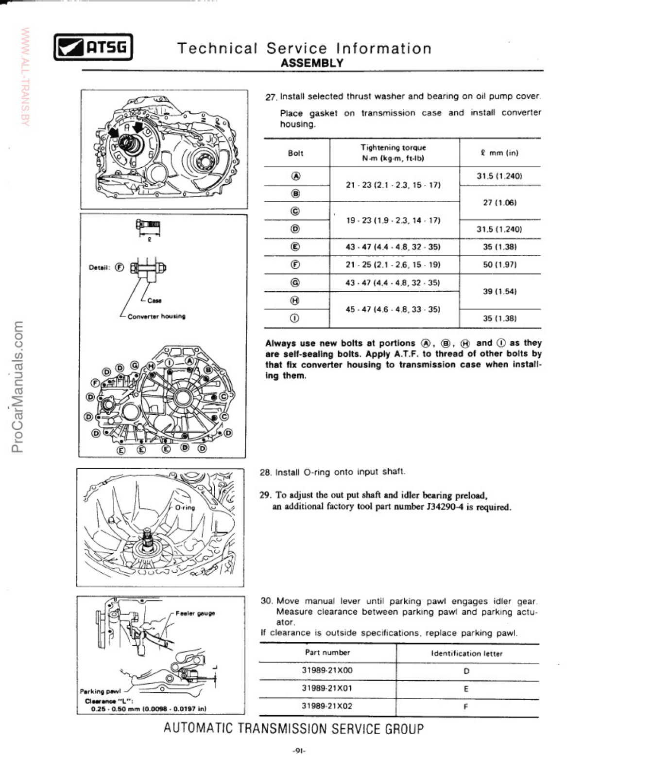 Technical Document Nissan RE4F02A Transmission Technical Manual [PDF] cover