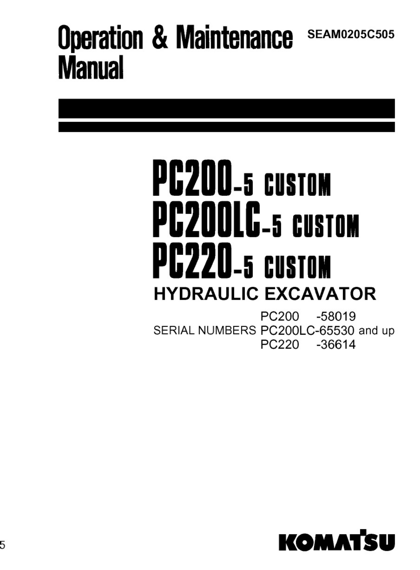 Technical Document PC200 Technical Manual [PDF] cover