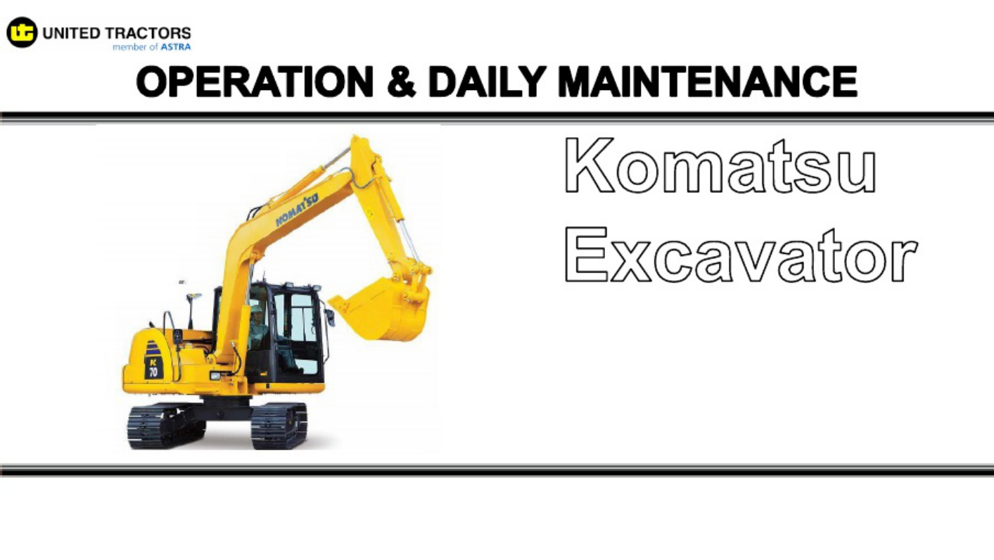 Sample 2 of Technical Document PC70-8 Hydraulic Excavator Operation & Maintenance Manual (OMM) [PDF]