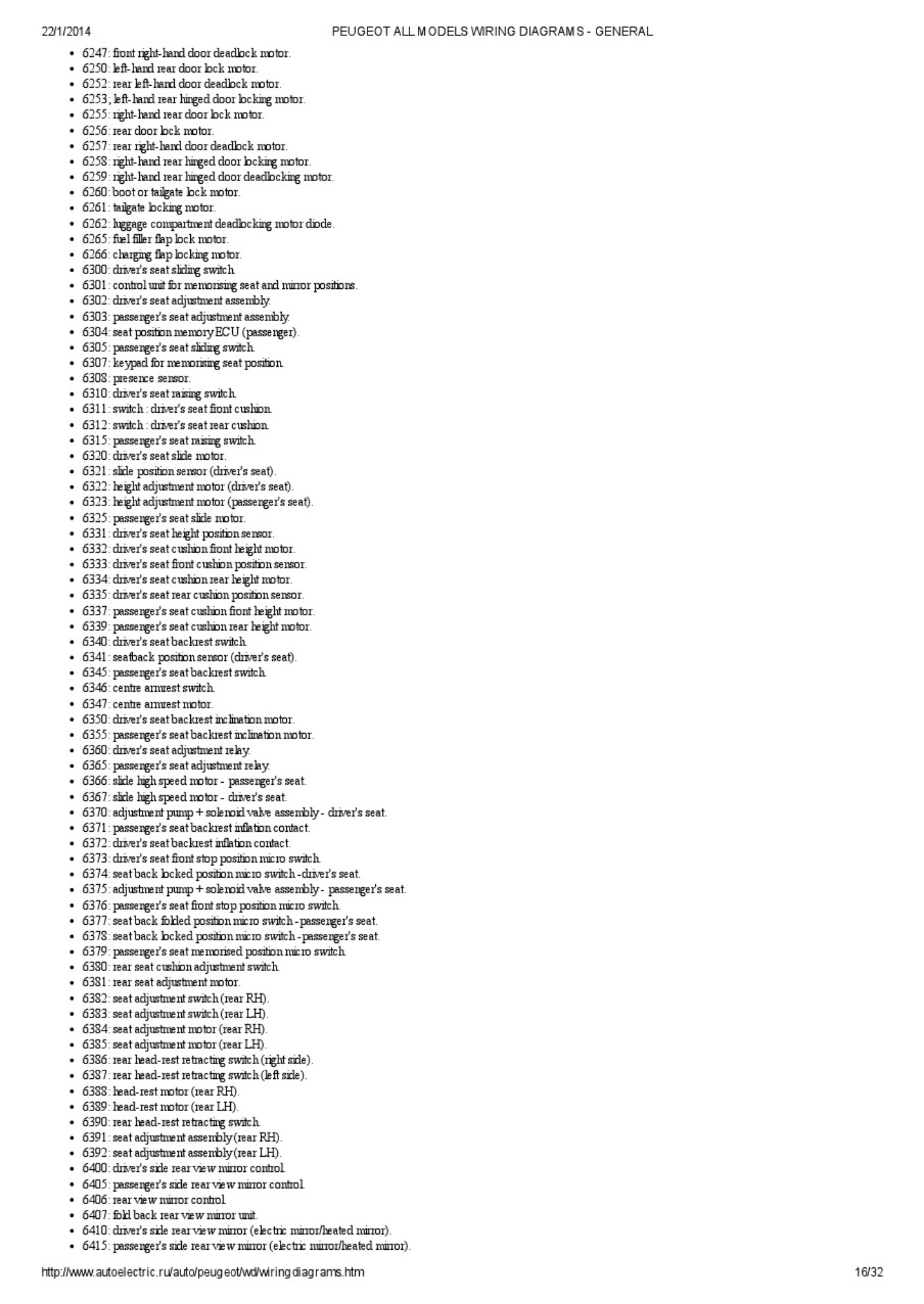 Sample 7 of Technical Document Peugeot Wiring Diagrams Overview_21 Complete Electrical Wiring Schematic & System Diagram [PDF]