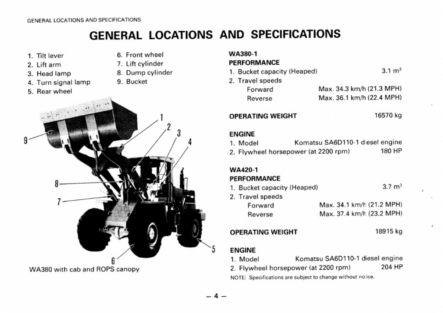 Sample 2 of Technical Document Seamu4230106 - Wa420-1 Technical Manual [PDF]