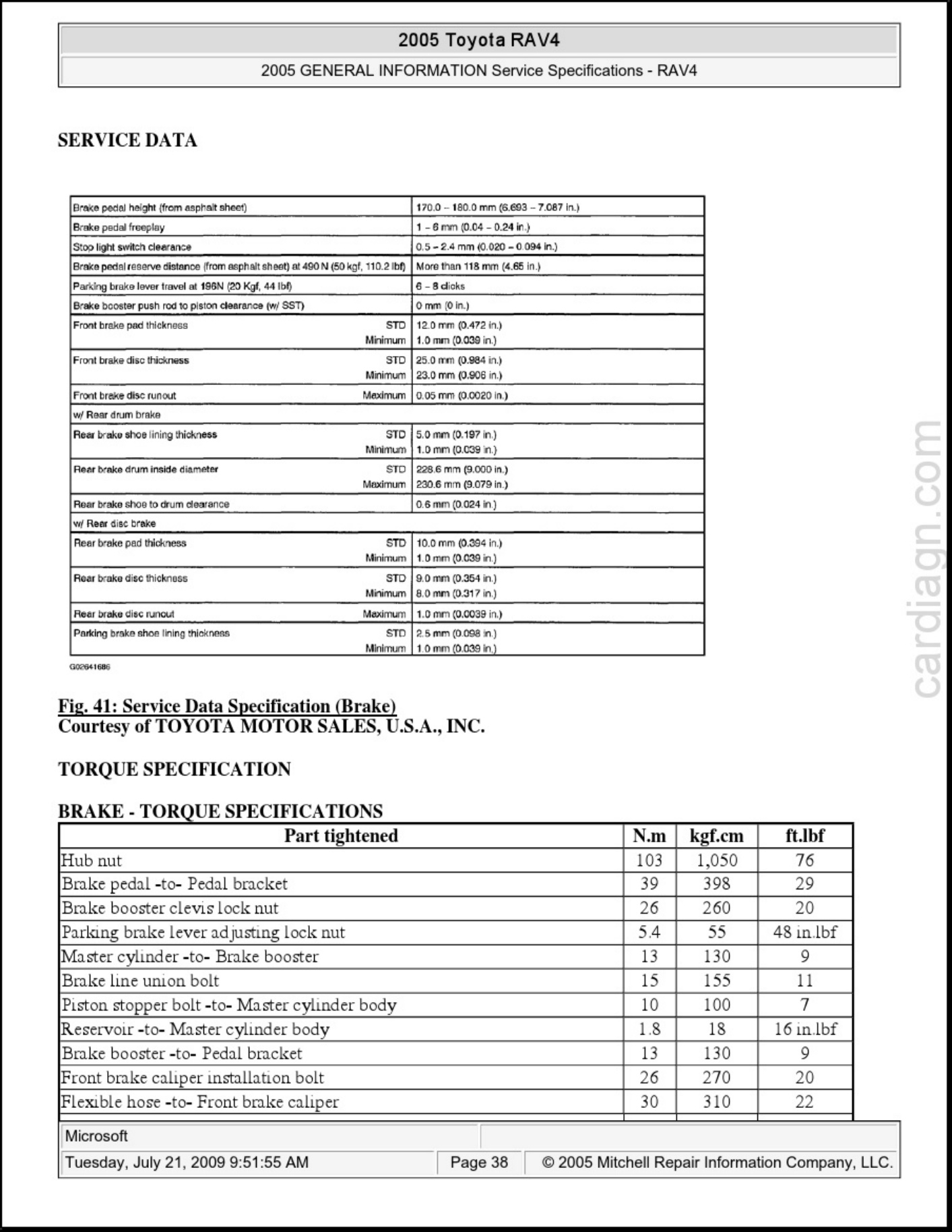 Technical Document Service Specs Technical Manual [PDF] cover