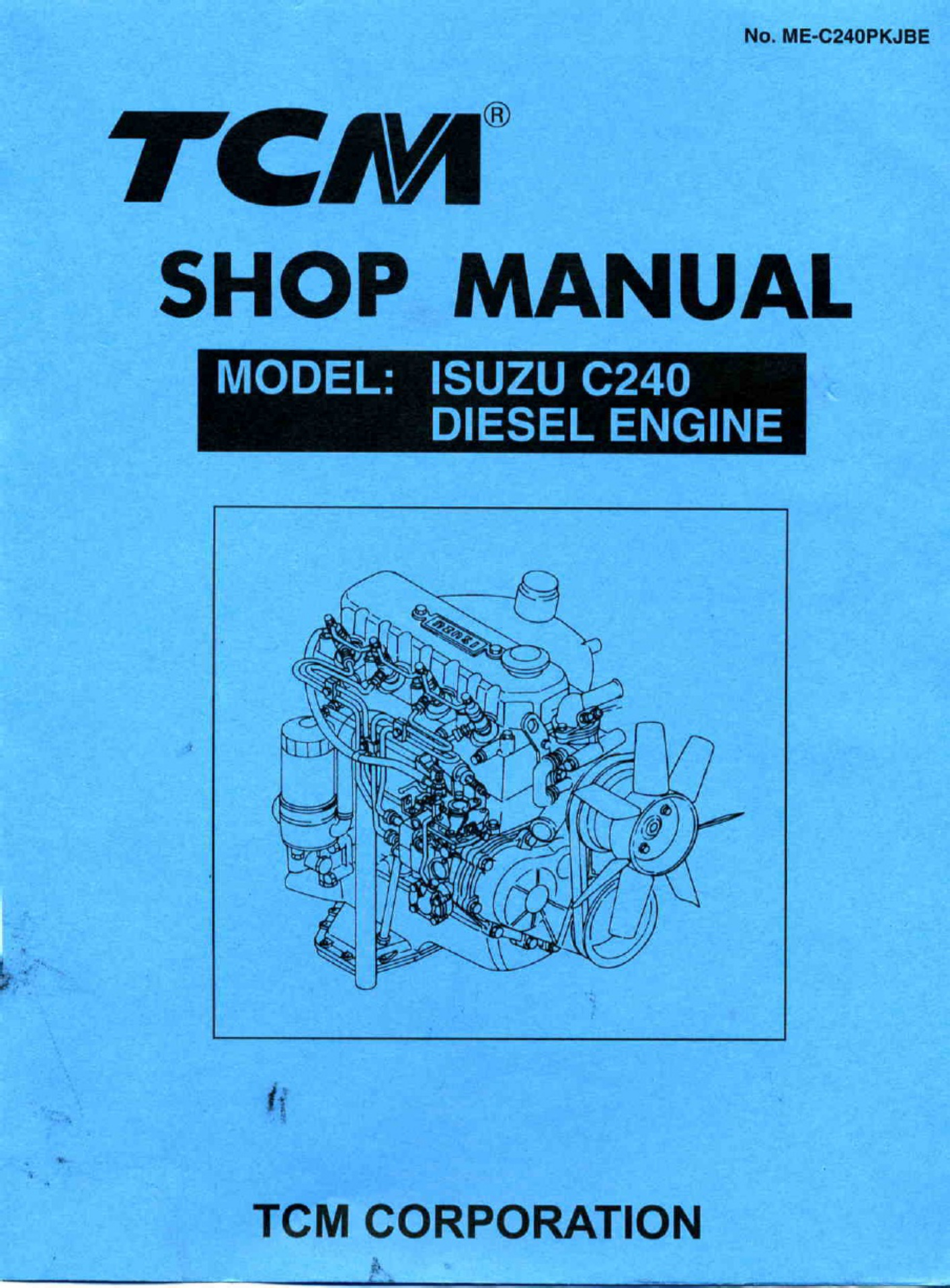 Technical Document TCM Diesel Engine C240 Workshop Service Manual [PDF] sample cover