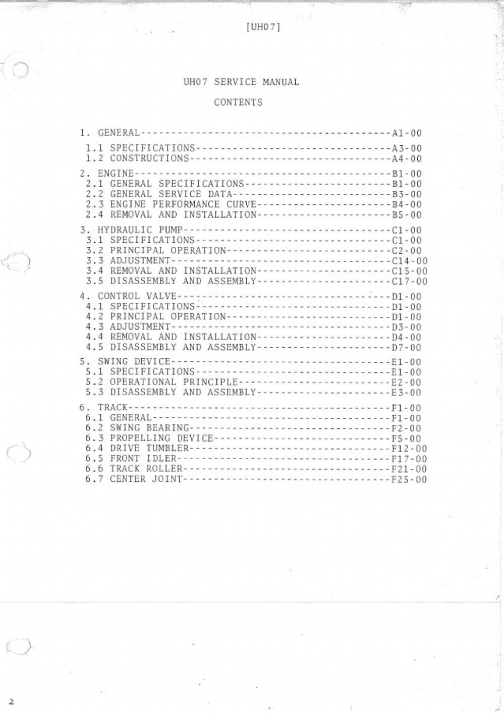 Sample 2 of Technical Document Uh07 Workshop Service Manual [PDF]