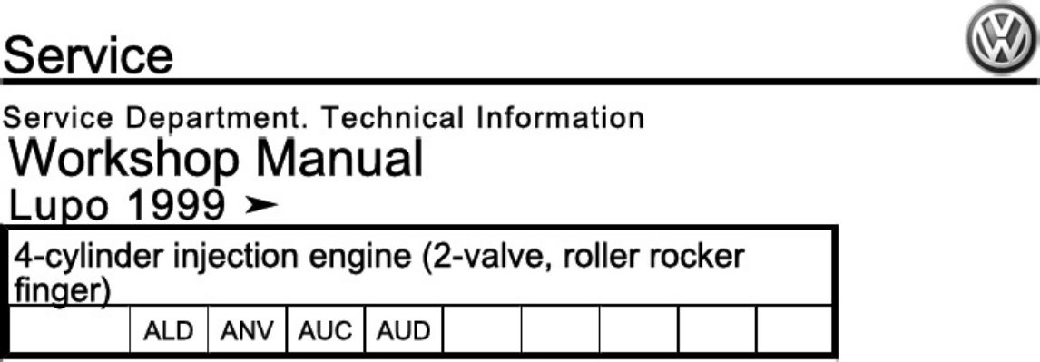 Technical Document VW Heavy Duty Diesel Engine Workshop Service Manual [PDF] cover