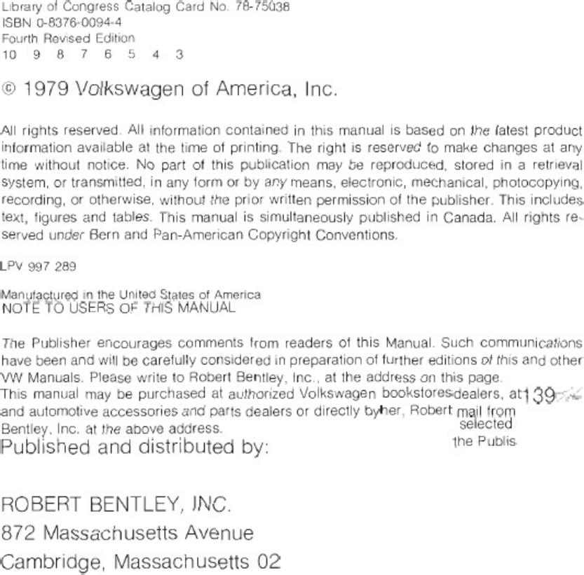 Sample 2 of Technical Document VW T2 Bentley Technical Manual [PDF]