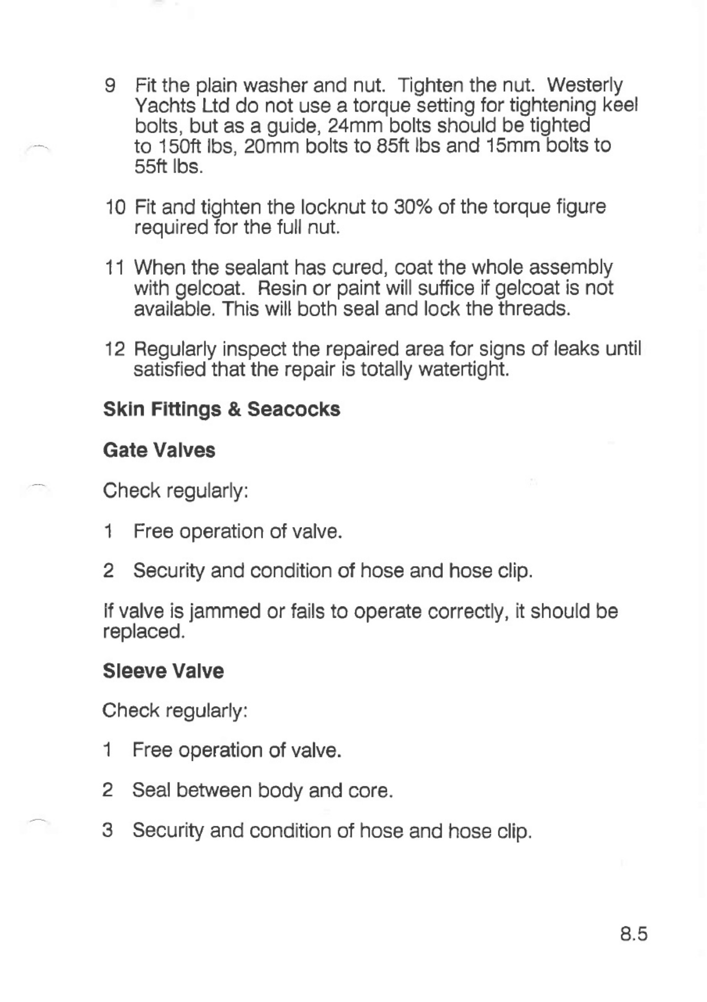 Sample 7 of Technical Document Westerly Yacht Owner s Technical Manual [PDF]
