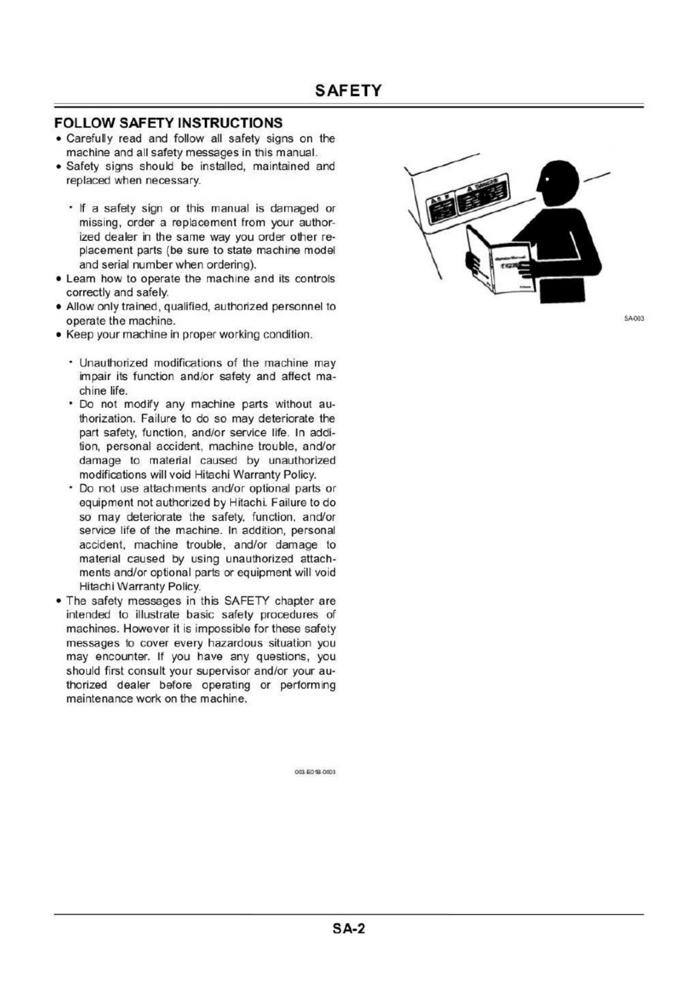 Sample 3 of Hitachi Zaxis 330 3 Excavator Workshop Service Manual [PDF]