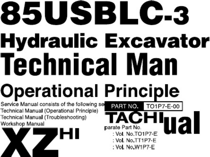 Hitachi ZX85USBLC-3 Technical Manual [PDF] cover