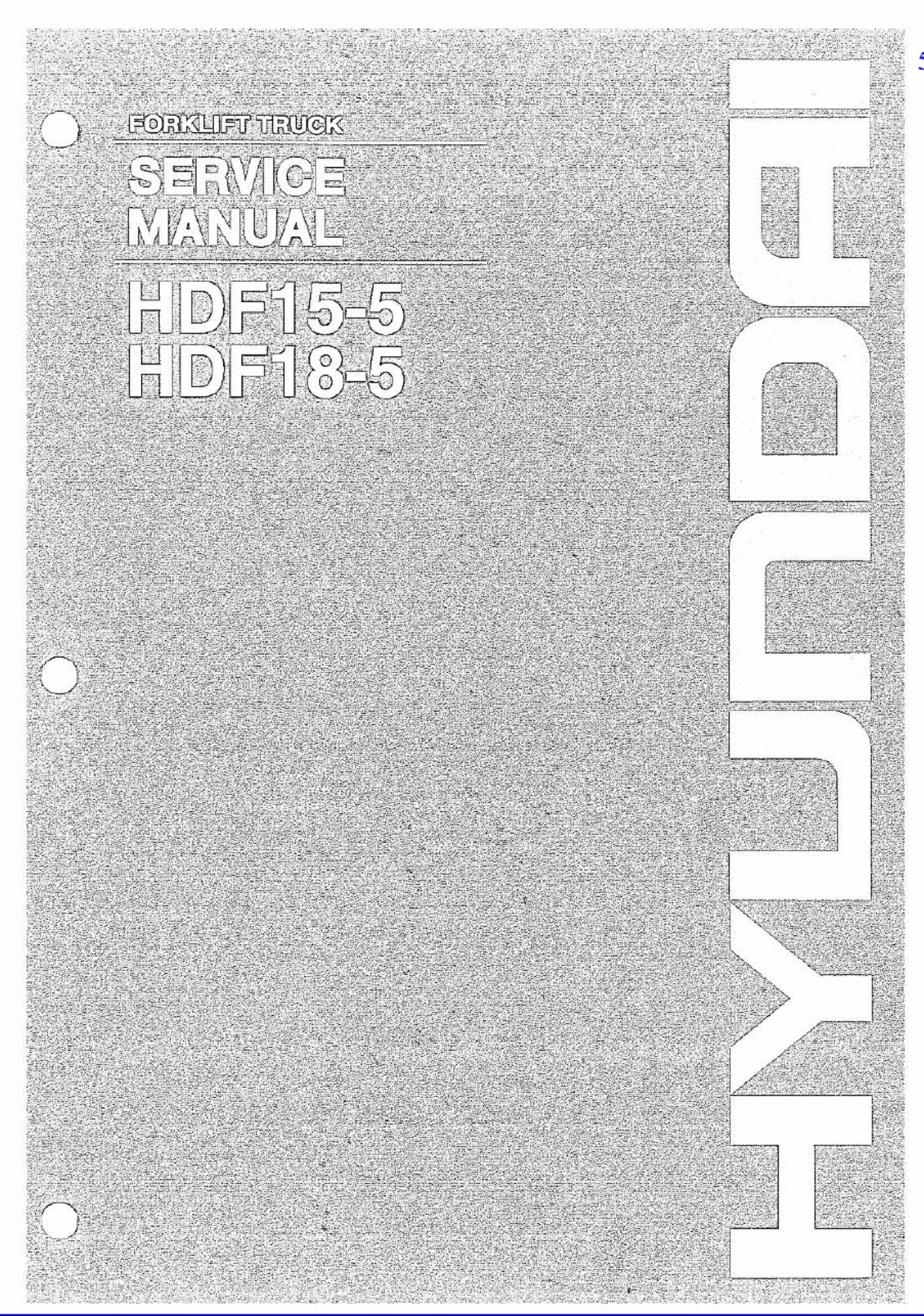 Hyundai CE Hyundai HDF15-18-5 Workshop Service Manual [PDF] cover