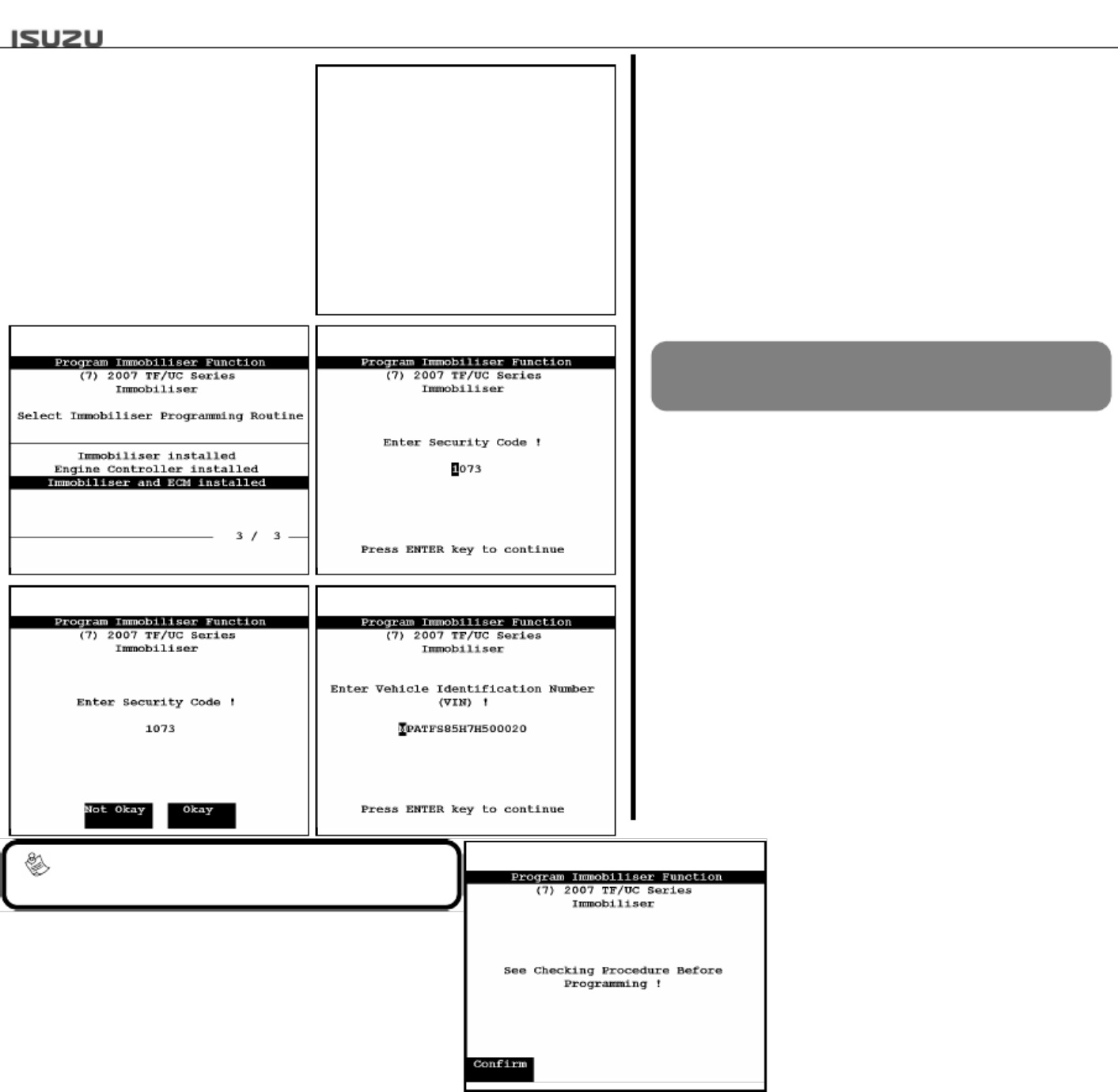 Sample 8 of Isuzu 07TF Immobilizer Training Ver1 Technical Manual [PDF]