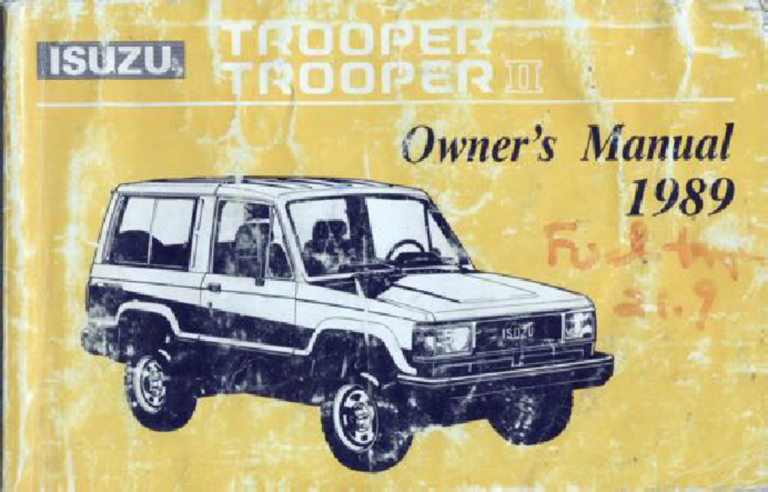Isuzu 1989 Isuzu Trooper Complete Technical Manual [PDF] cover