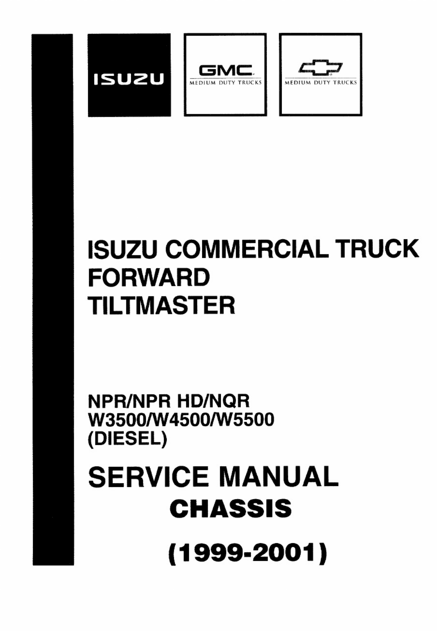 Isuzu 1999-2001 Isuzu NPR HD NQR W3500 W4 Workshop Service Manual [PDF] cover