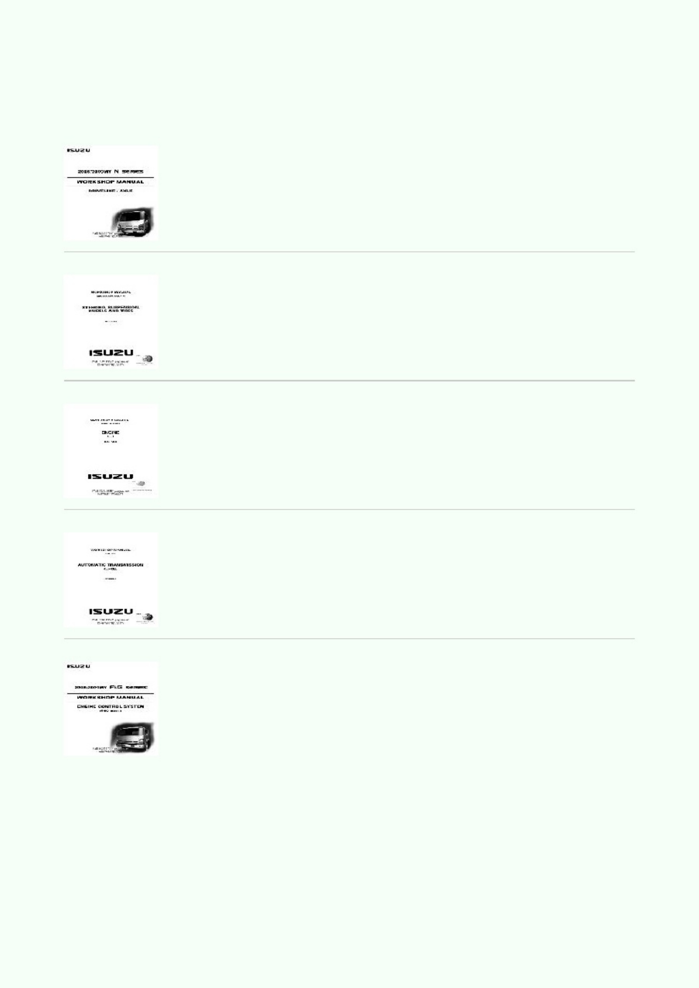 Sample 3 of Isuzu 2008 2009my N Series Brake Workshop Service Manual [PDF]