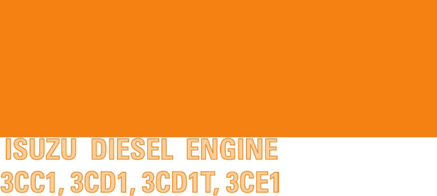 Isuzu 3CD1 Engine Instruction Technical Manual [PDF] cover
