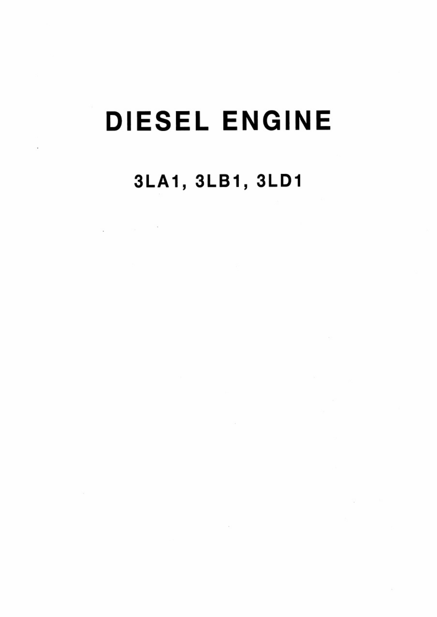 Isuzu 3la1 3lb1 3ld1 Technical Manual [PDF] cover