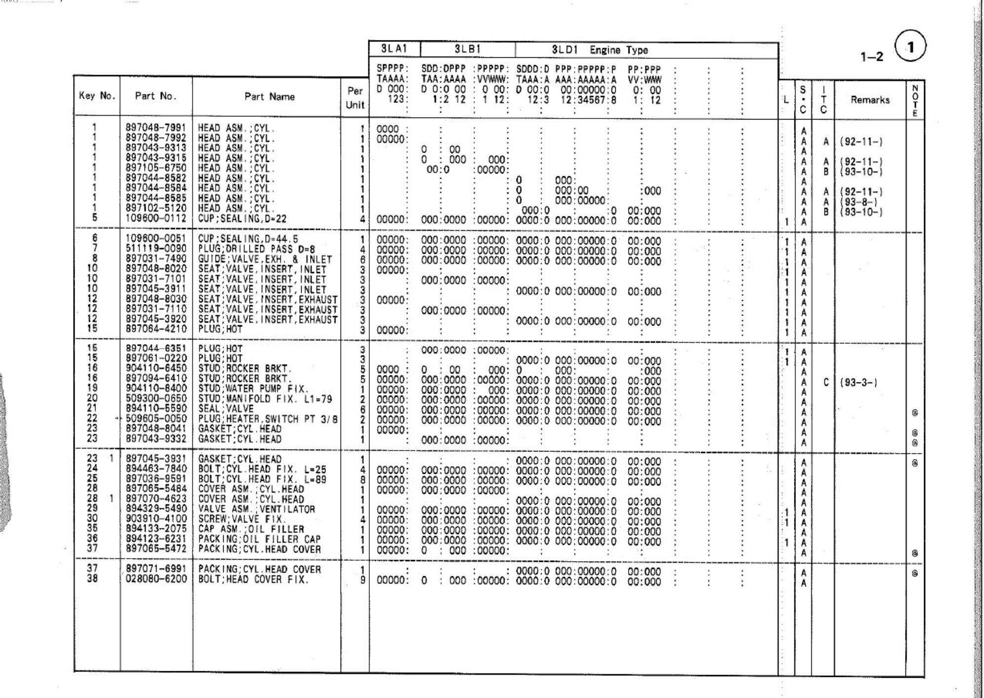 Sample 4 of Isuzu 3ld1 Parts Catalog [PDF]