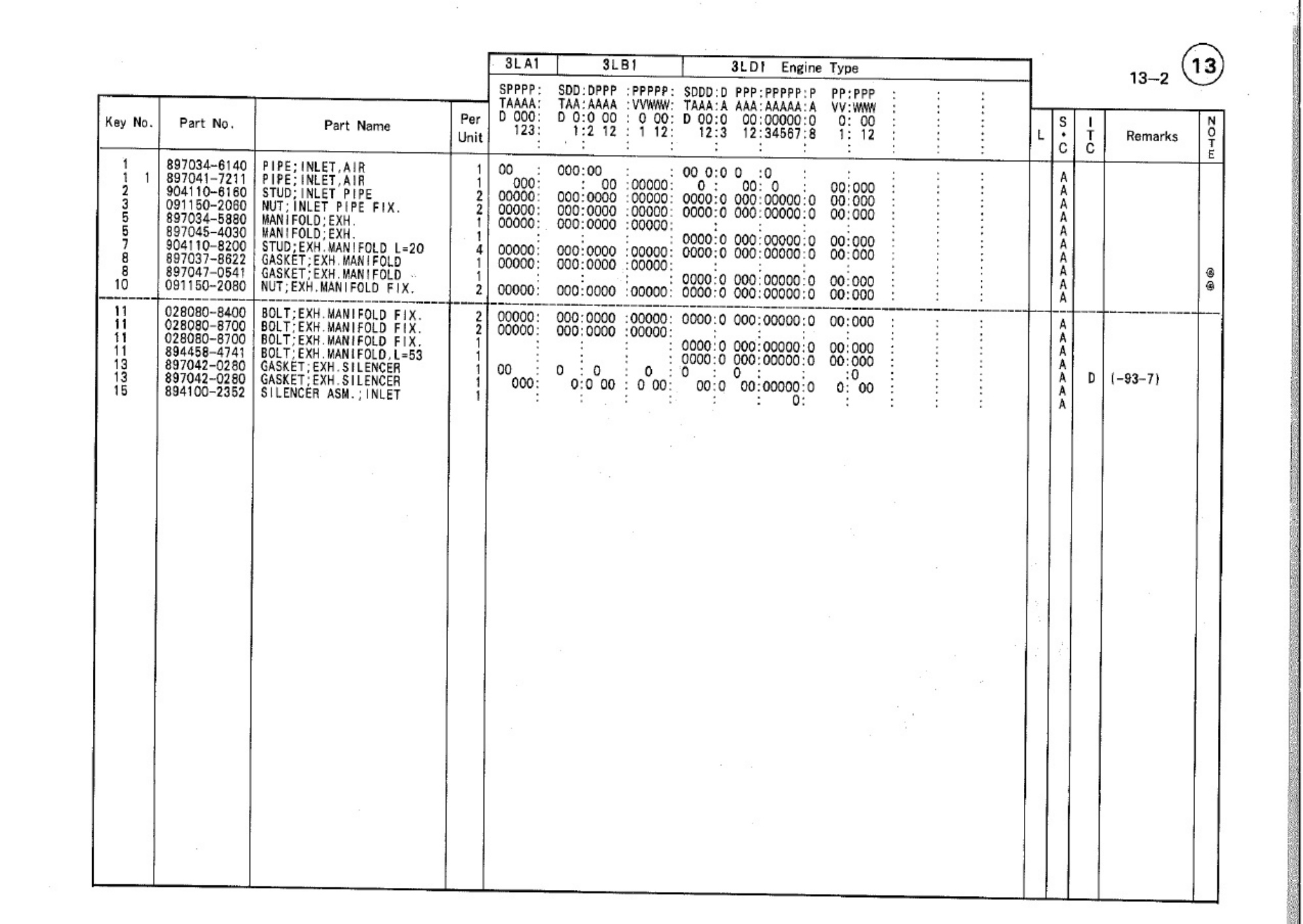 Sample 6 of Isuzu 3ld1 Parts Catalog [PDF]