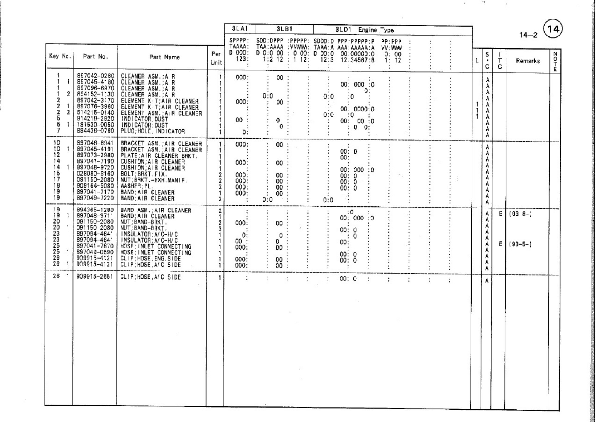 Sample 7 of Isuzu 3ld1 Parts Catalog [PDF]