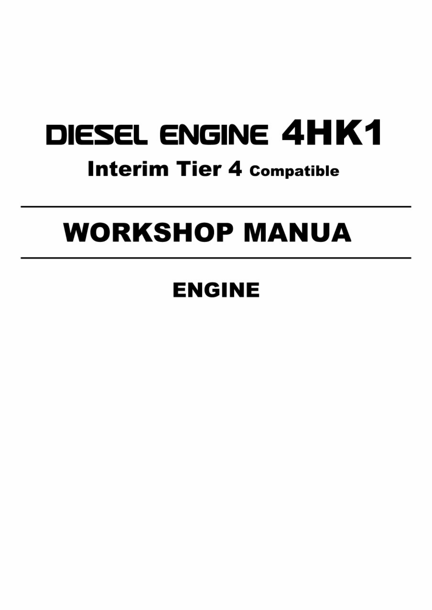 Isuzu 4HK1 Engine Workshop Service Manual [PDF] cover