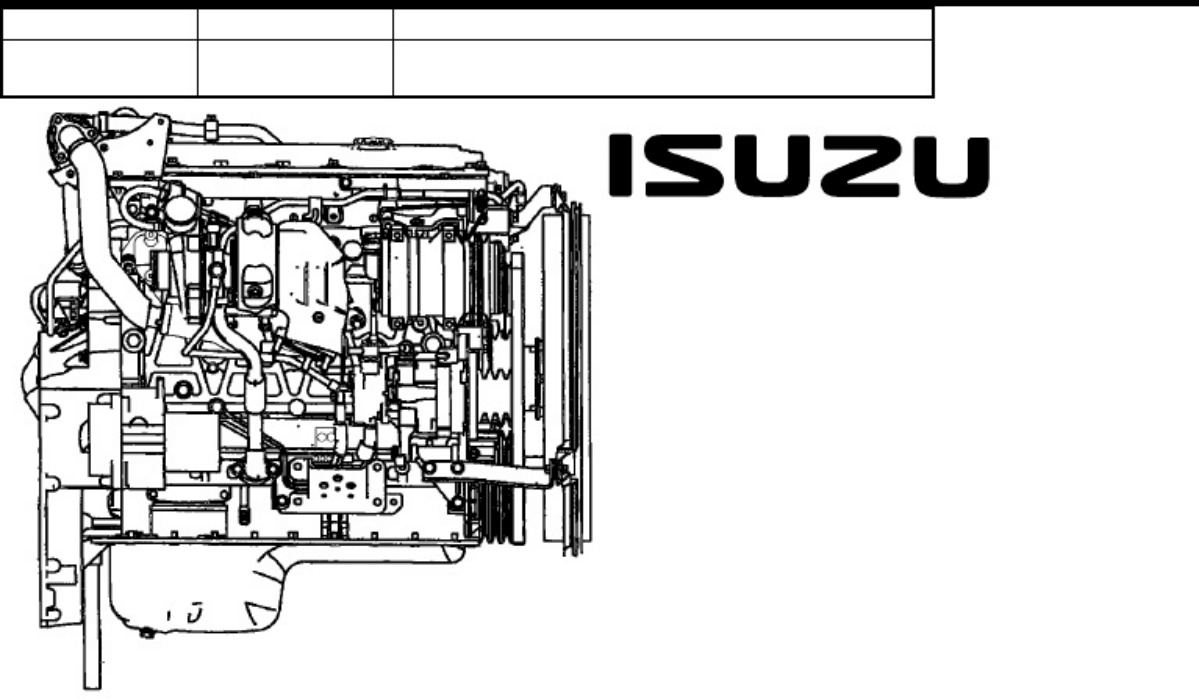 Isuzu 4HK1-TC Engine Overview Technical Manual [PDF] cover