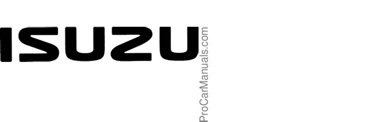 Isuzu 4J Series Workshop Service Manual [PDF] cover