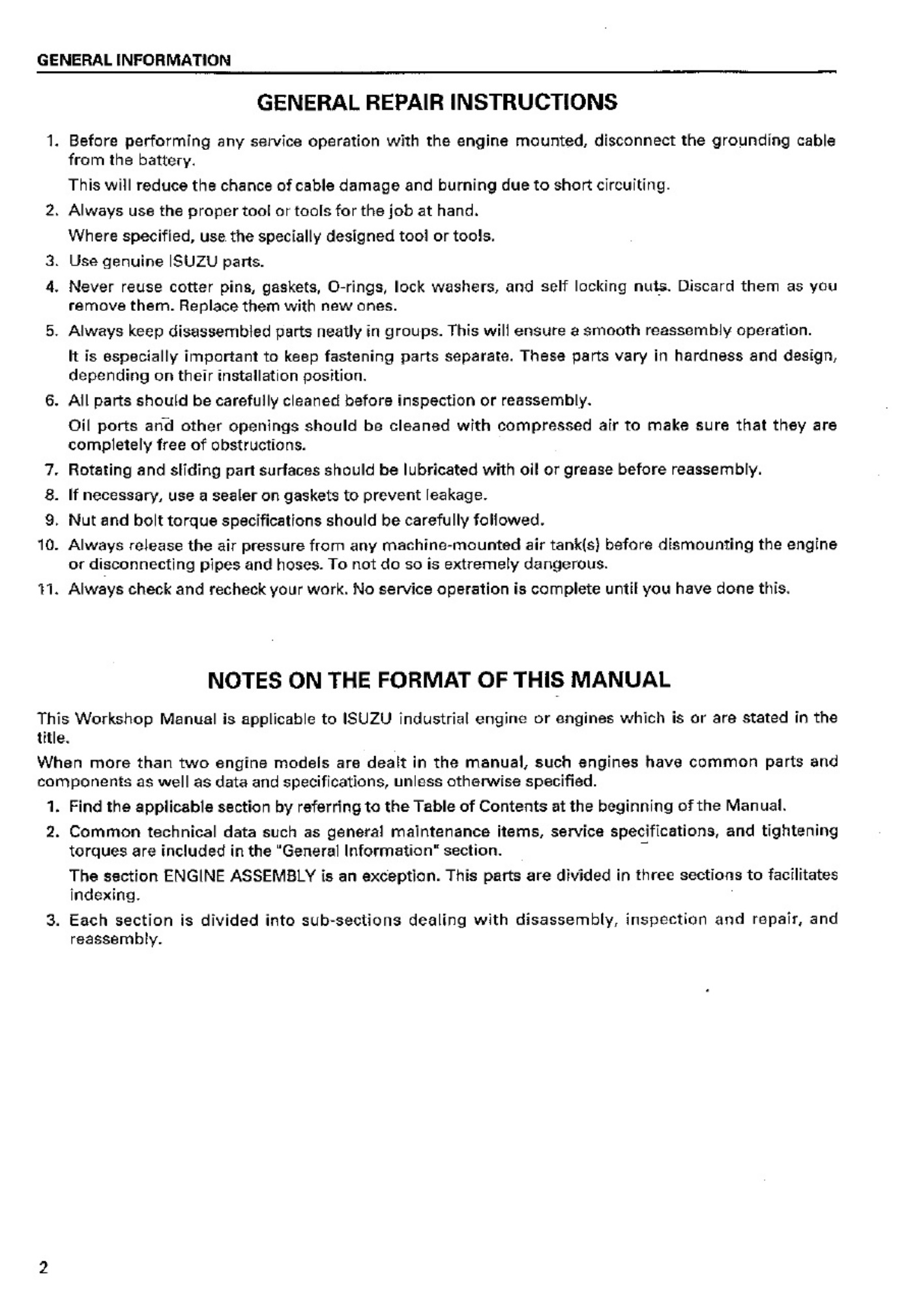 Sample 2 of Isuzu 4jg Engine Workshop Service Manual [PDF]