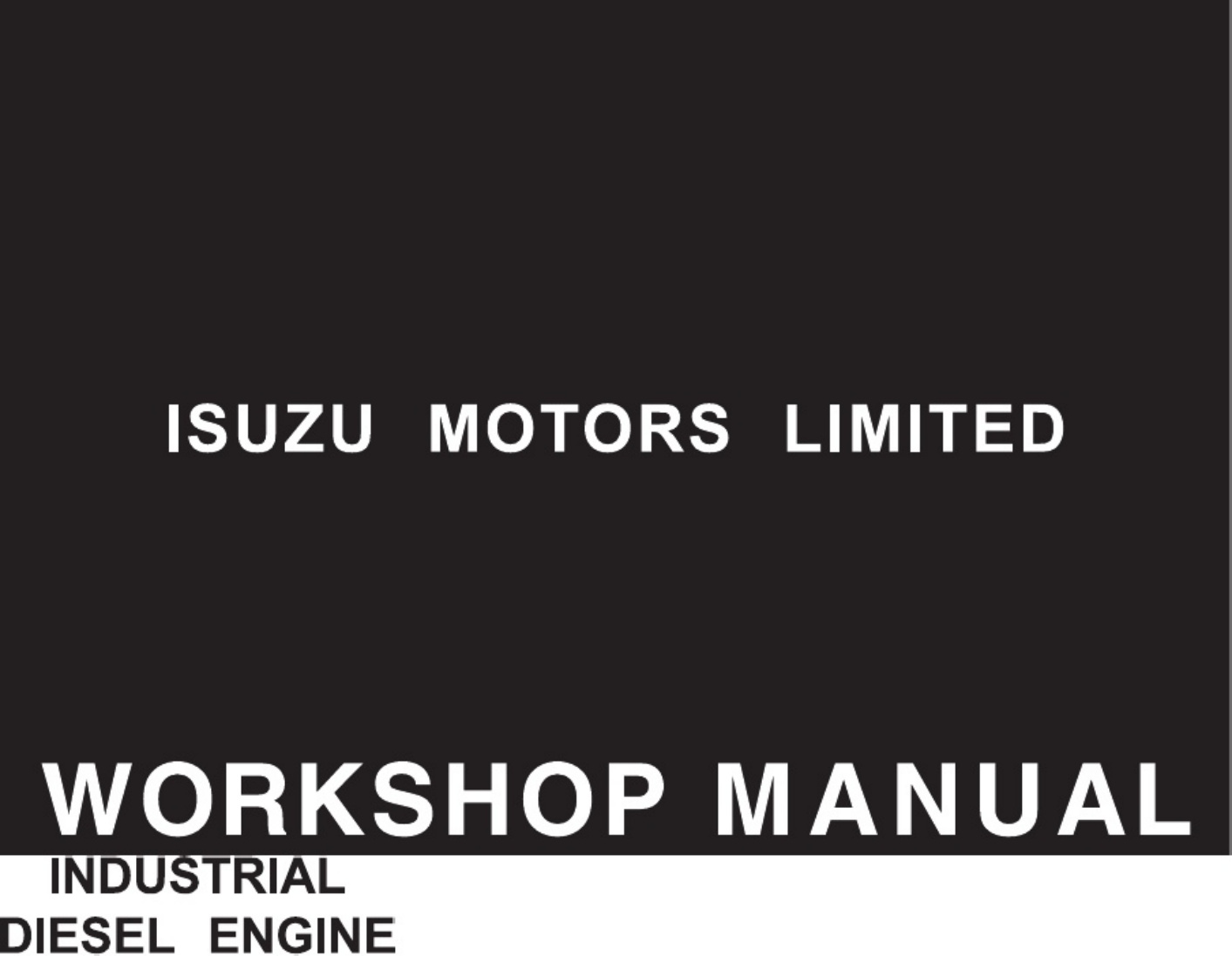 Isuzu 6UZ1 Engine Overview and Specs Technical Manual [PDF] cover