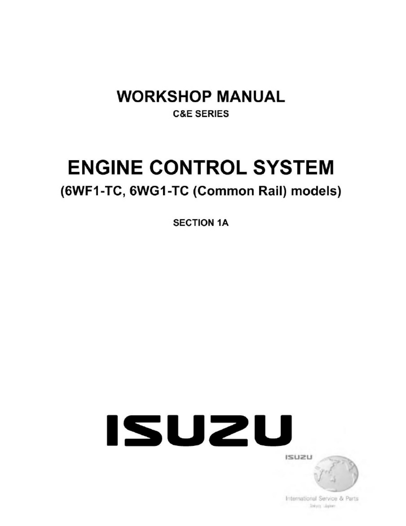 Isuzu 6wf1 and 6wg1 Technical Manual [PDF] cover