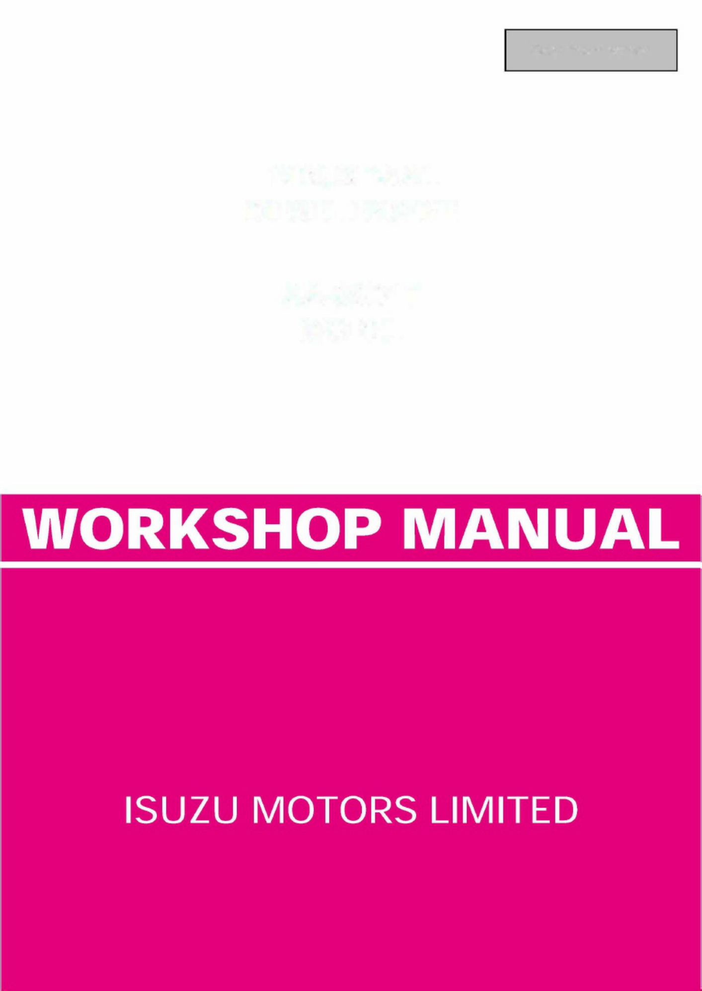 Isuzu AA-6SD1T Diesel Engine Technical Manual [PDF] cover