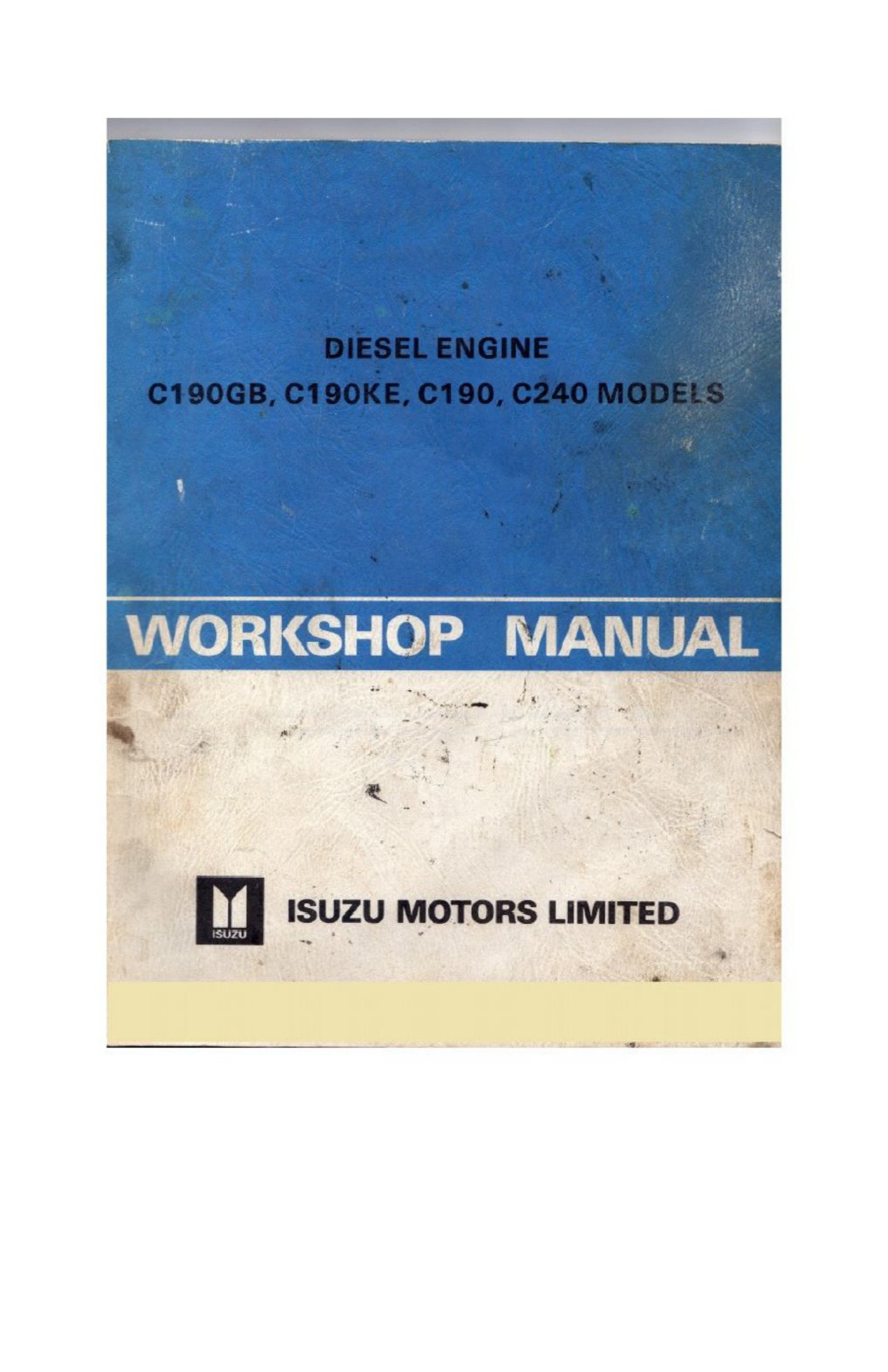Sample 2 of Isuzu c190 Work Shop Workshop Service Manual [PDF]