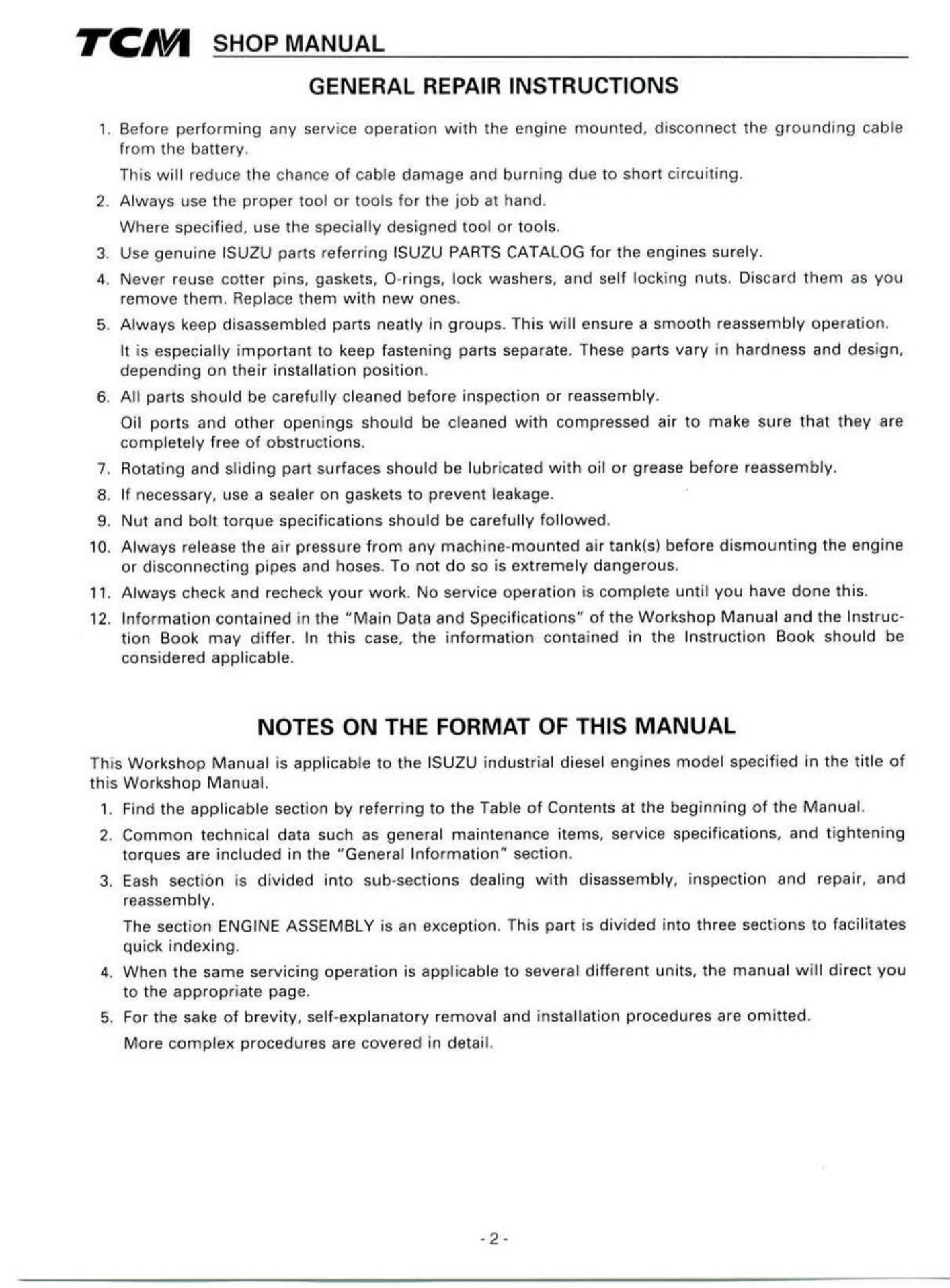 Sample 2 of Isuzu C240 Workshop Service Manual [PDF]